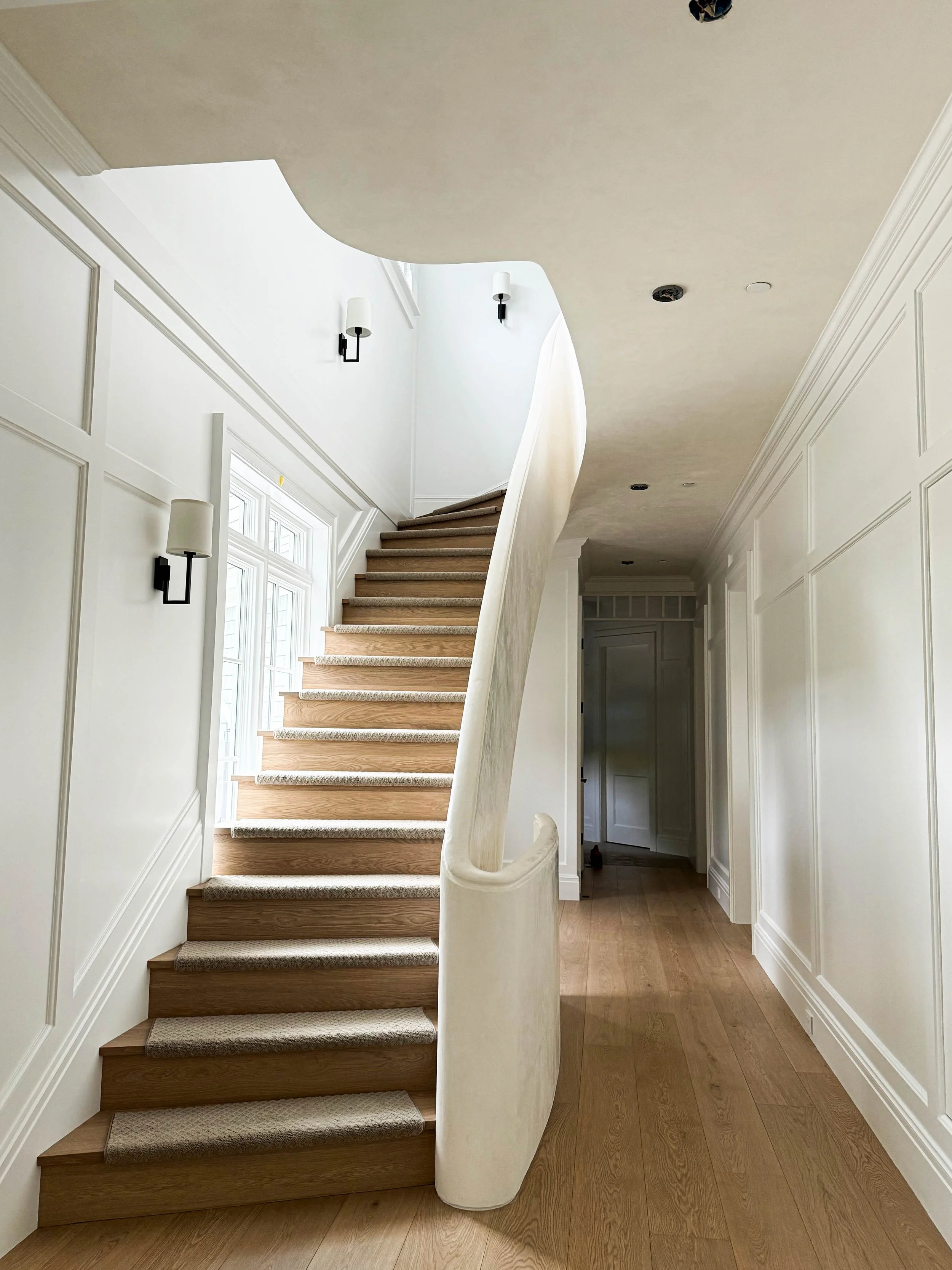 custom lime plaster handrail