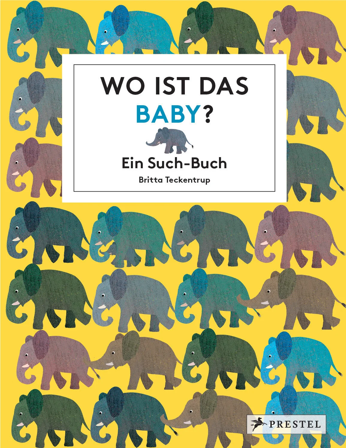 Man muss schon genau gucken, wo sich die Tierbabys in den farbenfrohen Tapetenbildern verstecken. Findest du den Babyfrosch? Siehst du das Seepferdchen, ganz eng beim Papa? Wo ist das Giraffenkind? Von Seite zu Seite wird das Suchbild etwas schwieri…