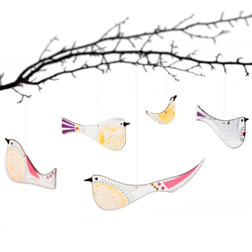 Lace birds - Robyn Coetzee Glass Designs