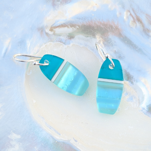 Sea blue inspired  earrings