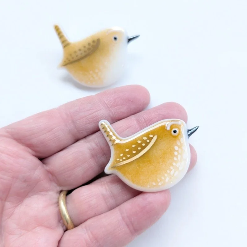 Wren brooch - two available