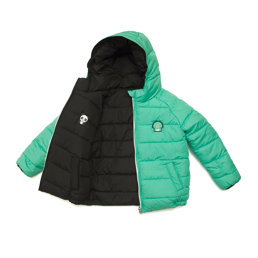Panda - Kids Reversible Puffer - Dinoski