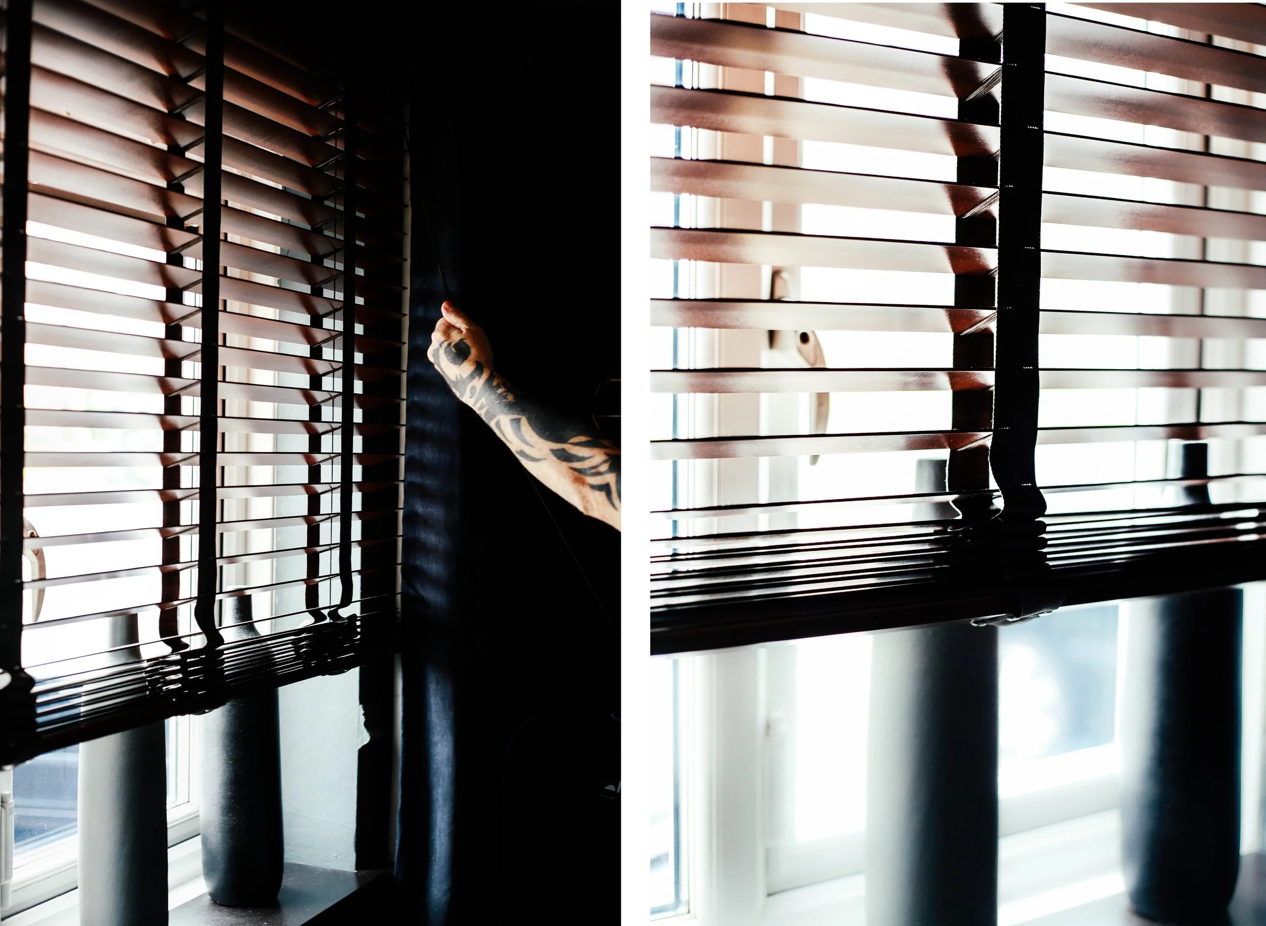 pulling blinds up - is done with ease