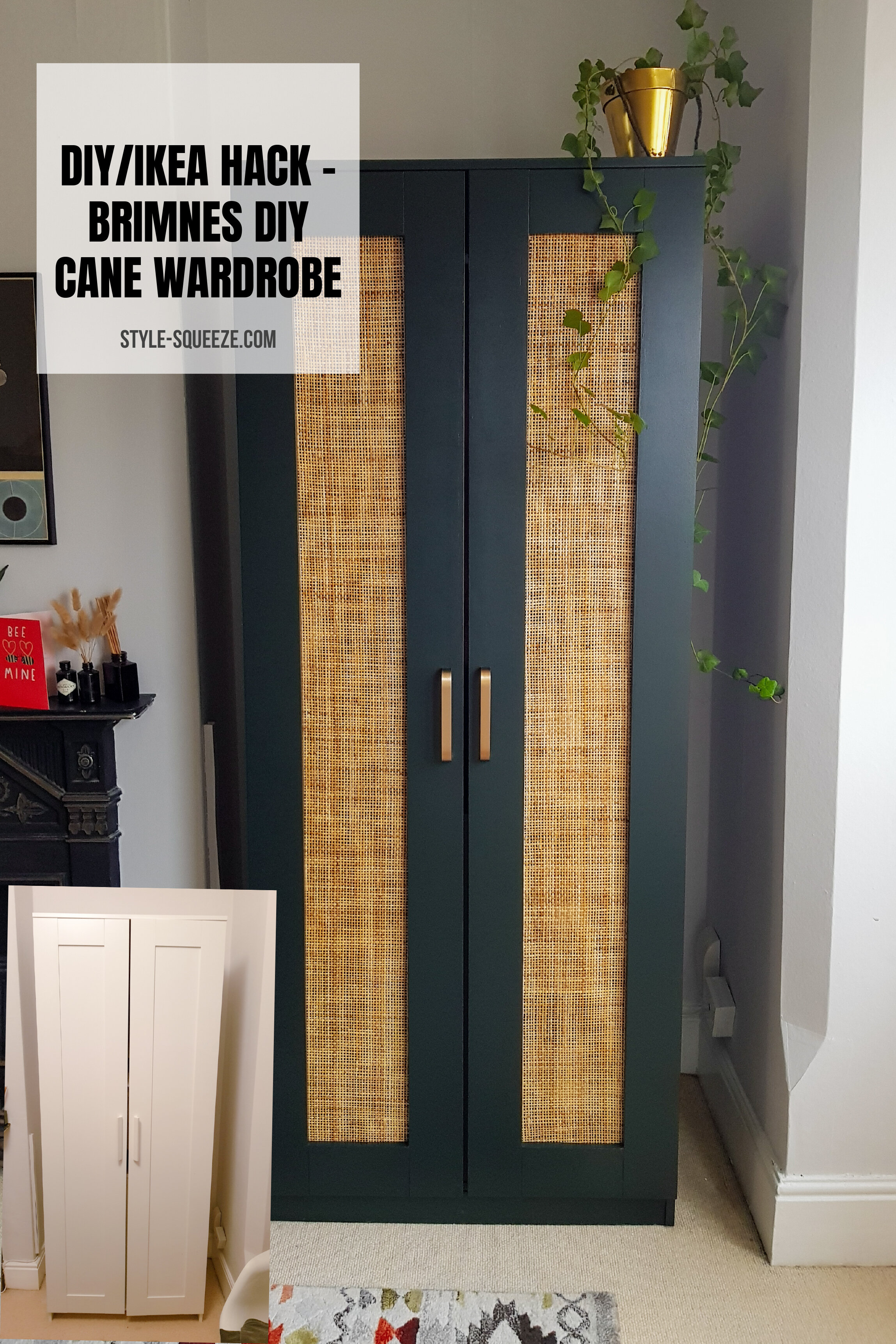 Diy Ikea Hack Brimnes Diy Cane Wardrobe Style Squeeze