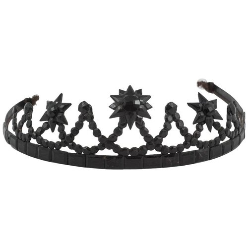 Black Vauxhall glass Tiara, 19th century