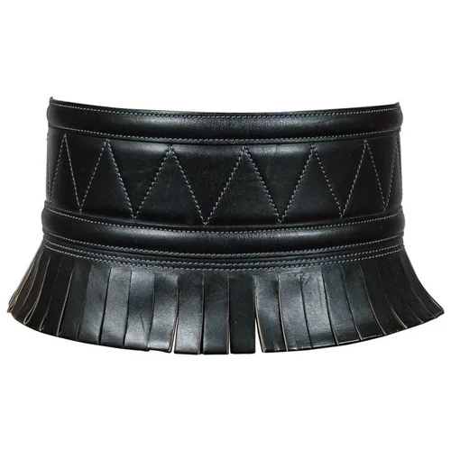 Iconic black leather 'gladiator' belt, Azzadine Alaia 1980s