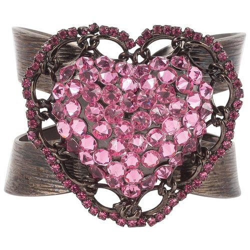 Knock out rhinestone heart cuff by Lawrence Vrba N.Y.C
