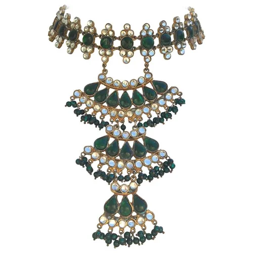 Moghul inspired Kenneth Lane 1960s collar and bib necklace