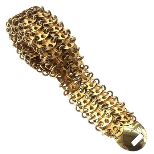 Iconic Paco Rabanne gilt ' disc' belt, 1960s