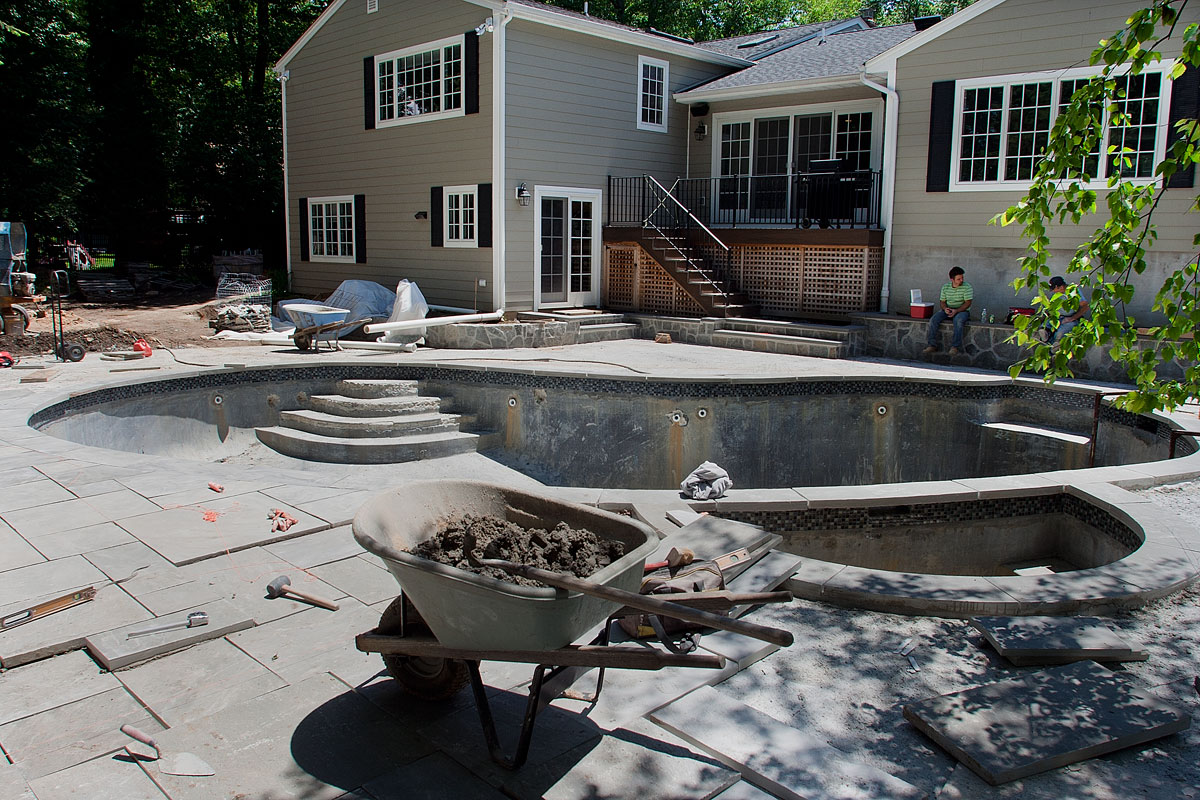 New Jersey pool renovation before