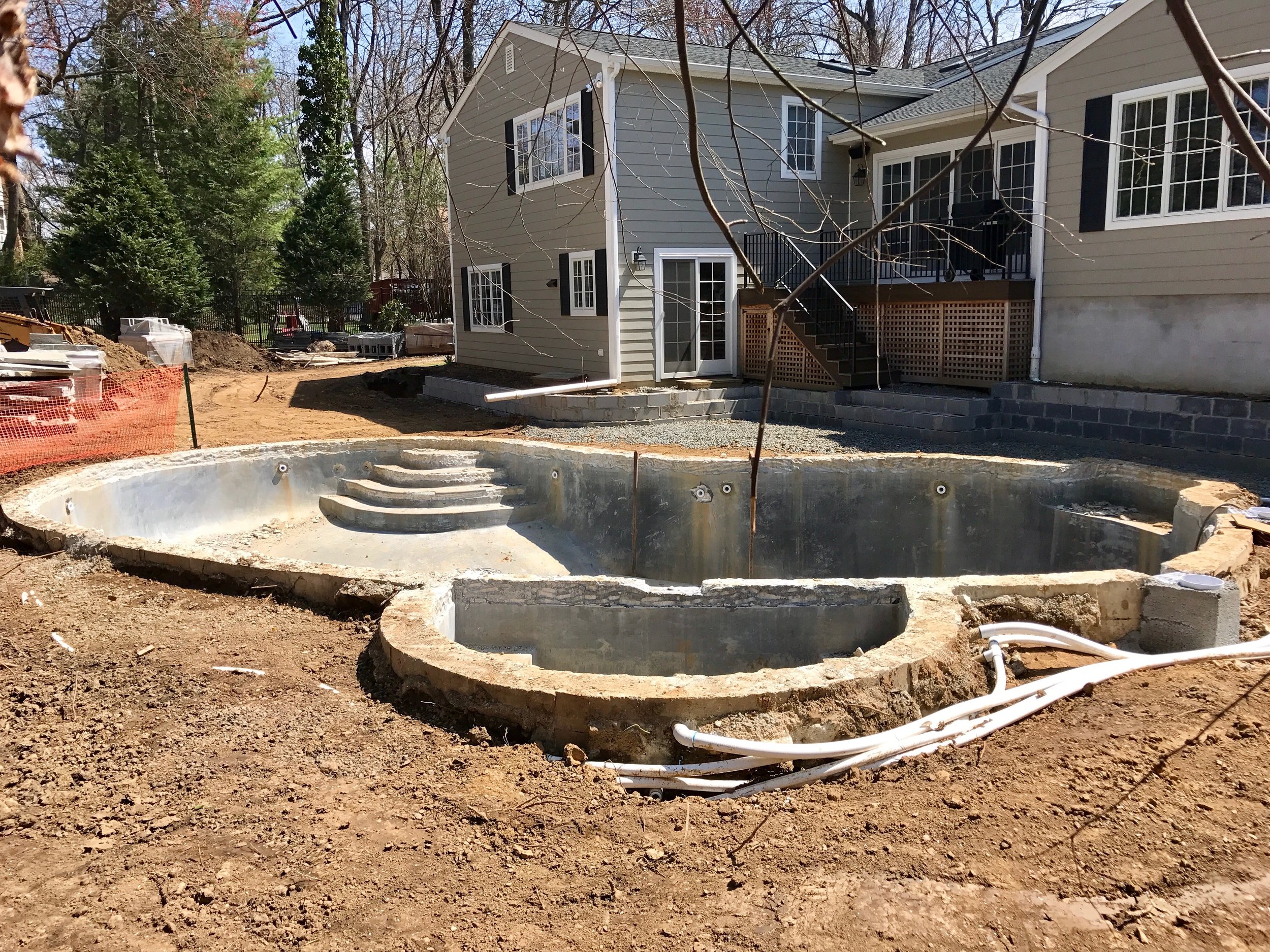 New Jersey pool renovation before