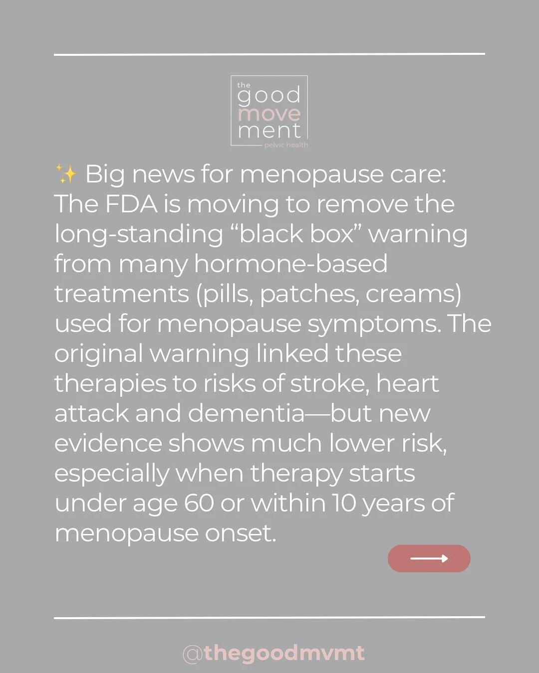 🌸 Big News for Survivors 🌸
The FDA is moving to remove the Black Box warning from low-dose vaginal estrogen products &mdash; and this is especially meaningful for breast cancer survivors.

For years, that warning created fear and confusion, even th
