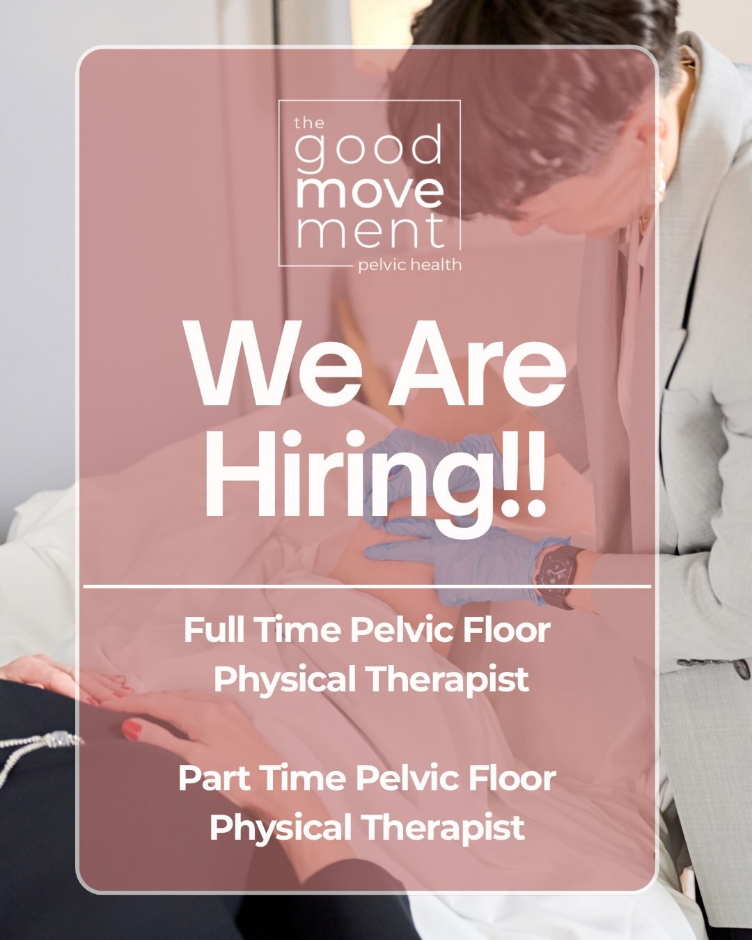 I&rsquo;m so excited to announce the The Good Movement is growing!! 💕💕

I&rsquo;m looking to hire a pelvic floor PT to join my team here in St. Paul. New grads or new to pelvic health welcome! 

Send your resume and 5 min intro video to hello@thego