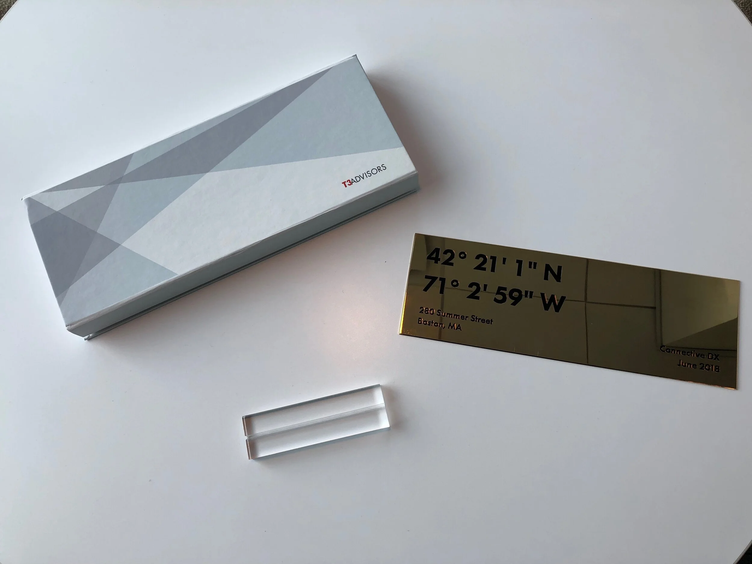  A gift delivered to clients after they moved into their new office space 