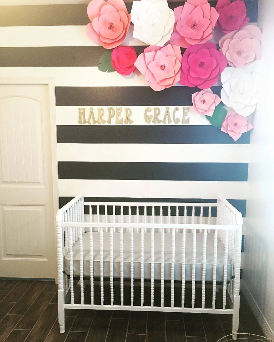 Baby Girl Nursery Stripes |A Fresh Coat Yuma