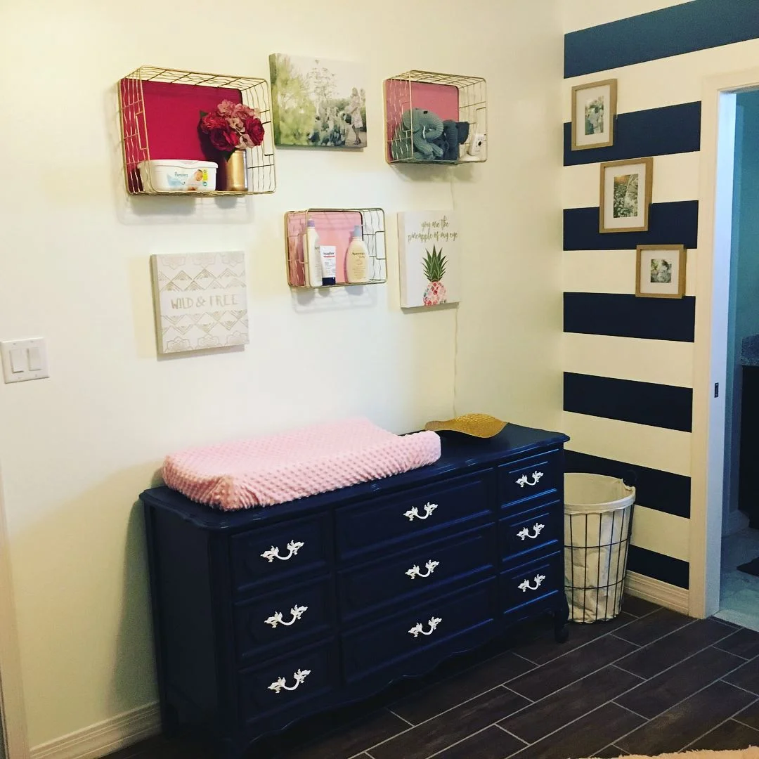 Baby Girl Nursery Stripes| A Fresh Coat Yuma