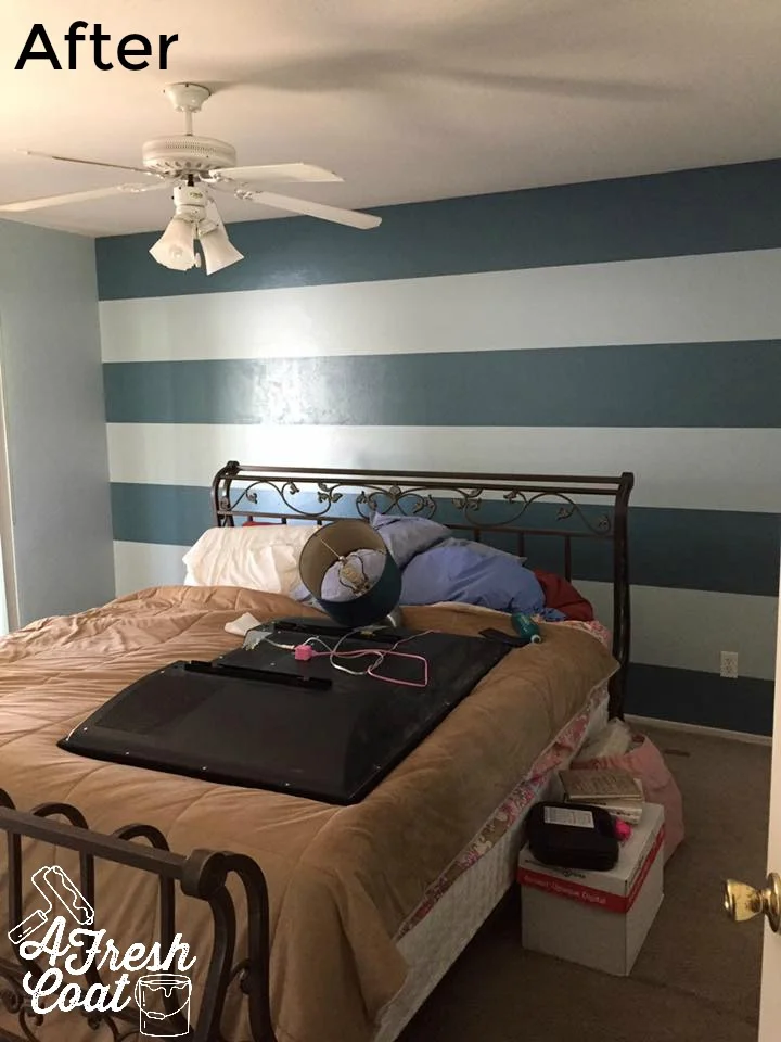 Master Bedroom Stripes | A Fresh Coat Yuma