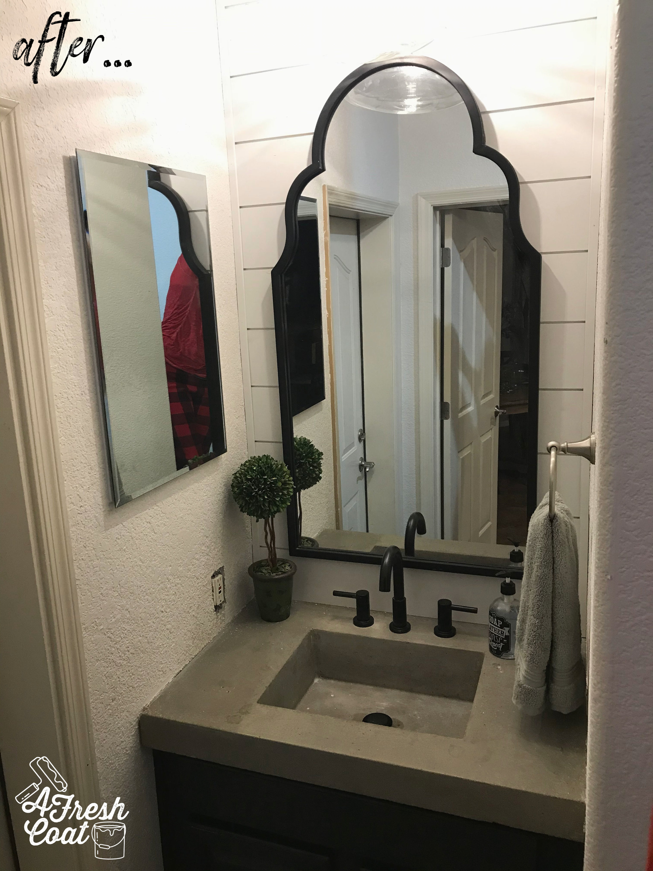 Modern Farmhouse Bathroom Makeover A Fresh Coat