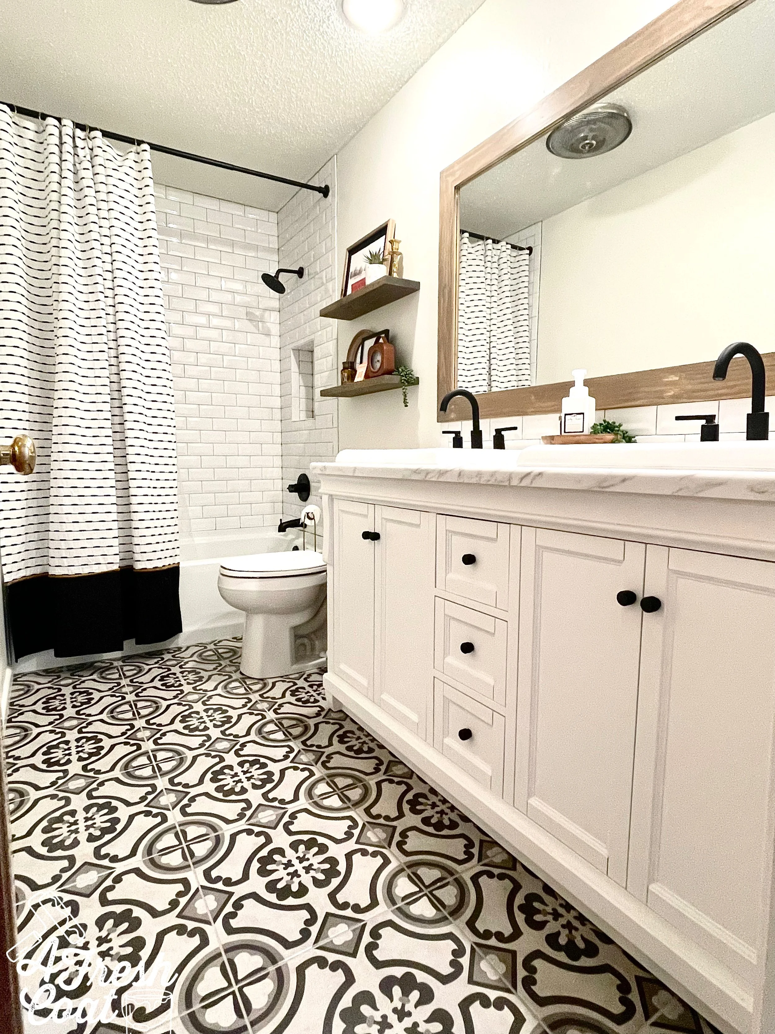 Boho Bathroom Remodel--The College House