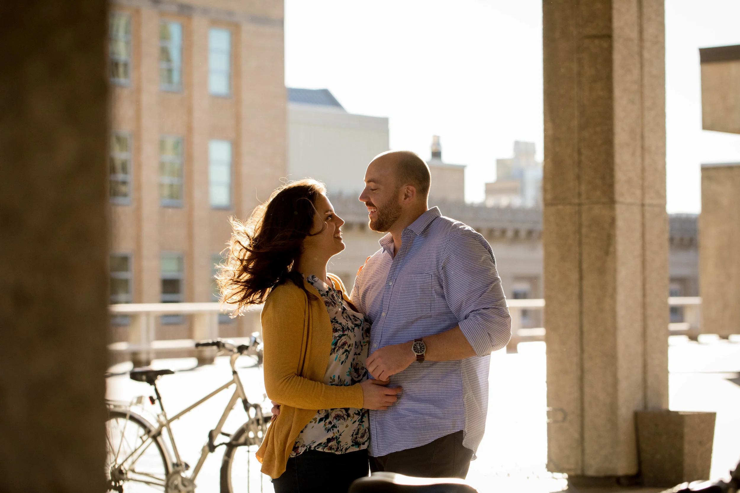 UW Madison engagement photo