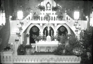 Exposition of the Blessed Sacrament in the outside Chapel of the old Monastery