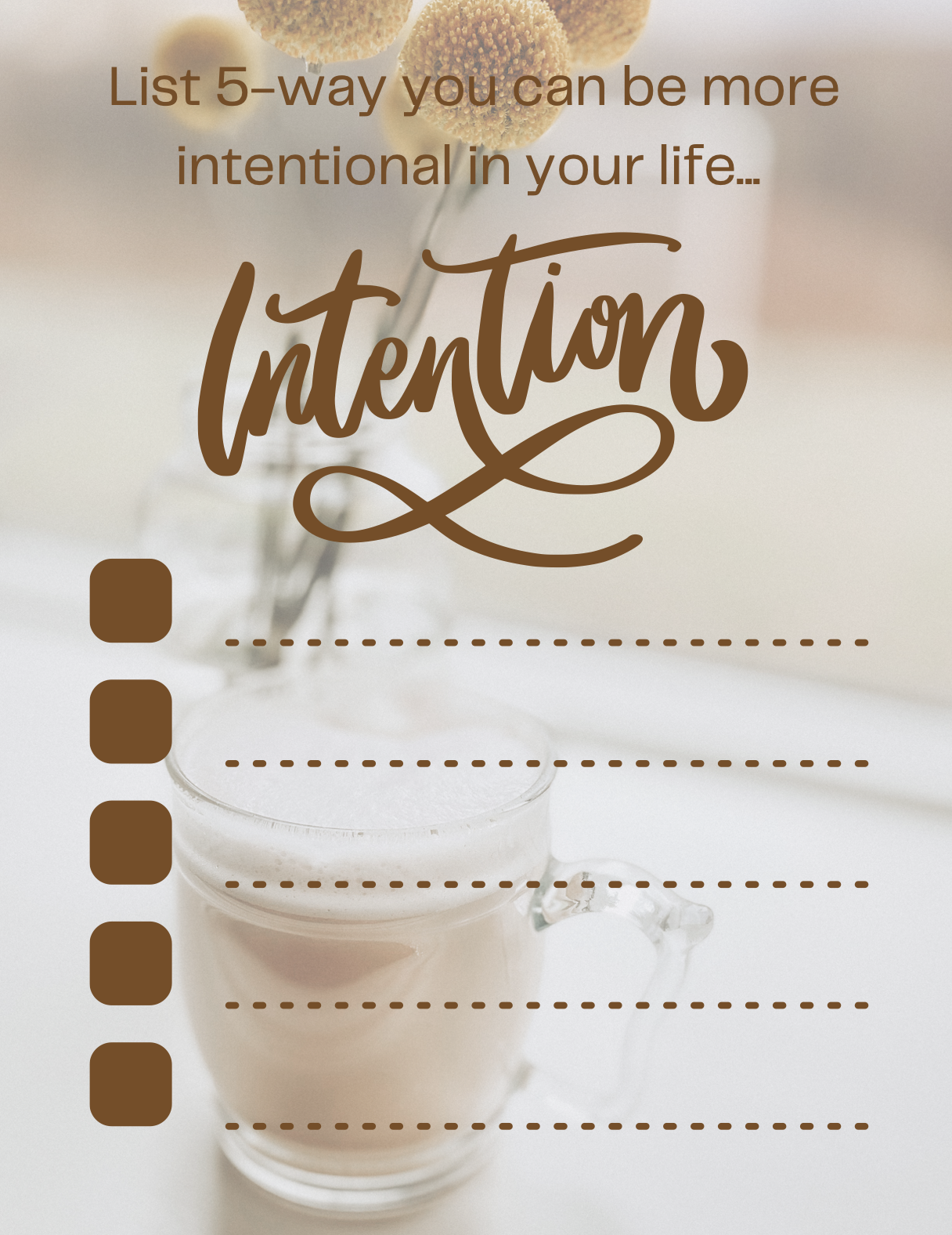 We're Focusing on Intention This Quarter