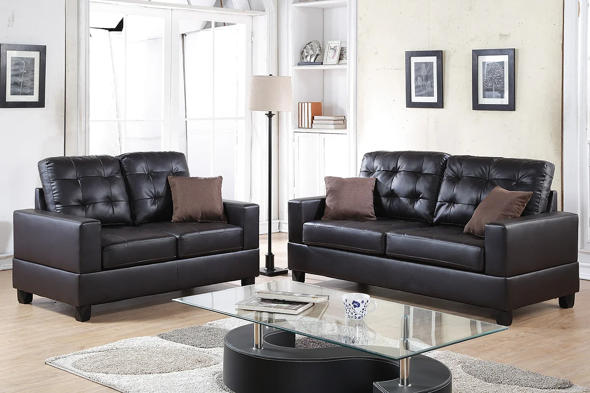 2Pc Sofa Set Espresso