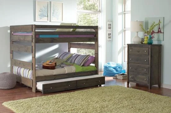 Twin Triple Bunk Bed and Trundle