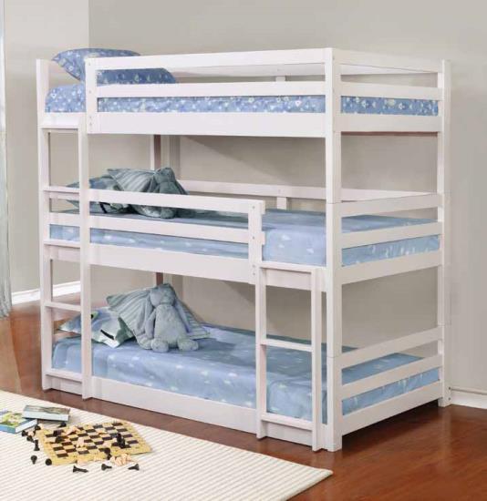 Twin Triple Bunk Bed And Trundle, Triple Bunk Bed With Trundle