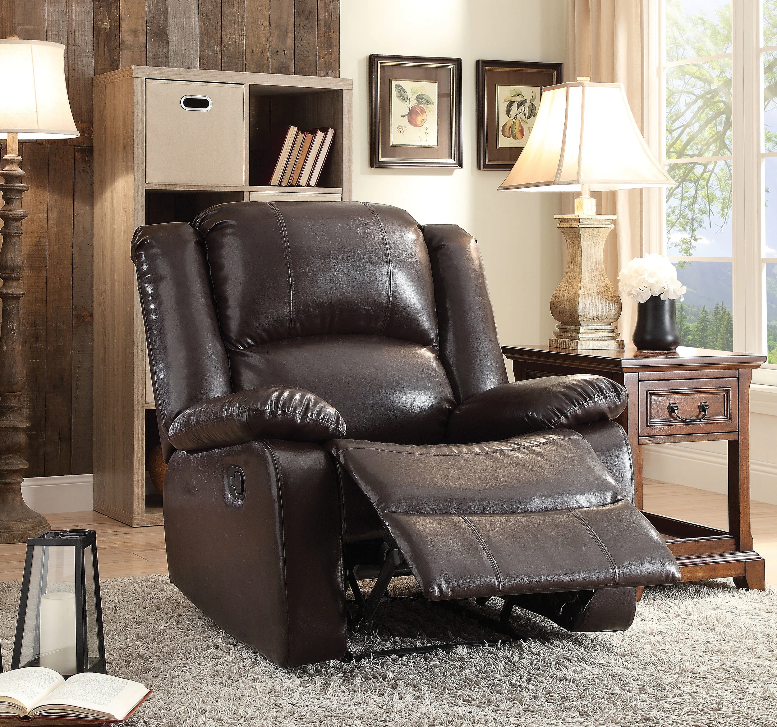 Espresso PU Recliner