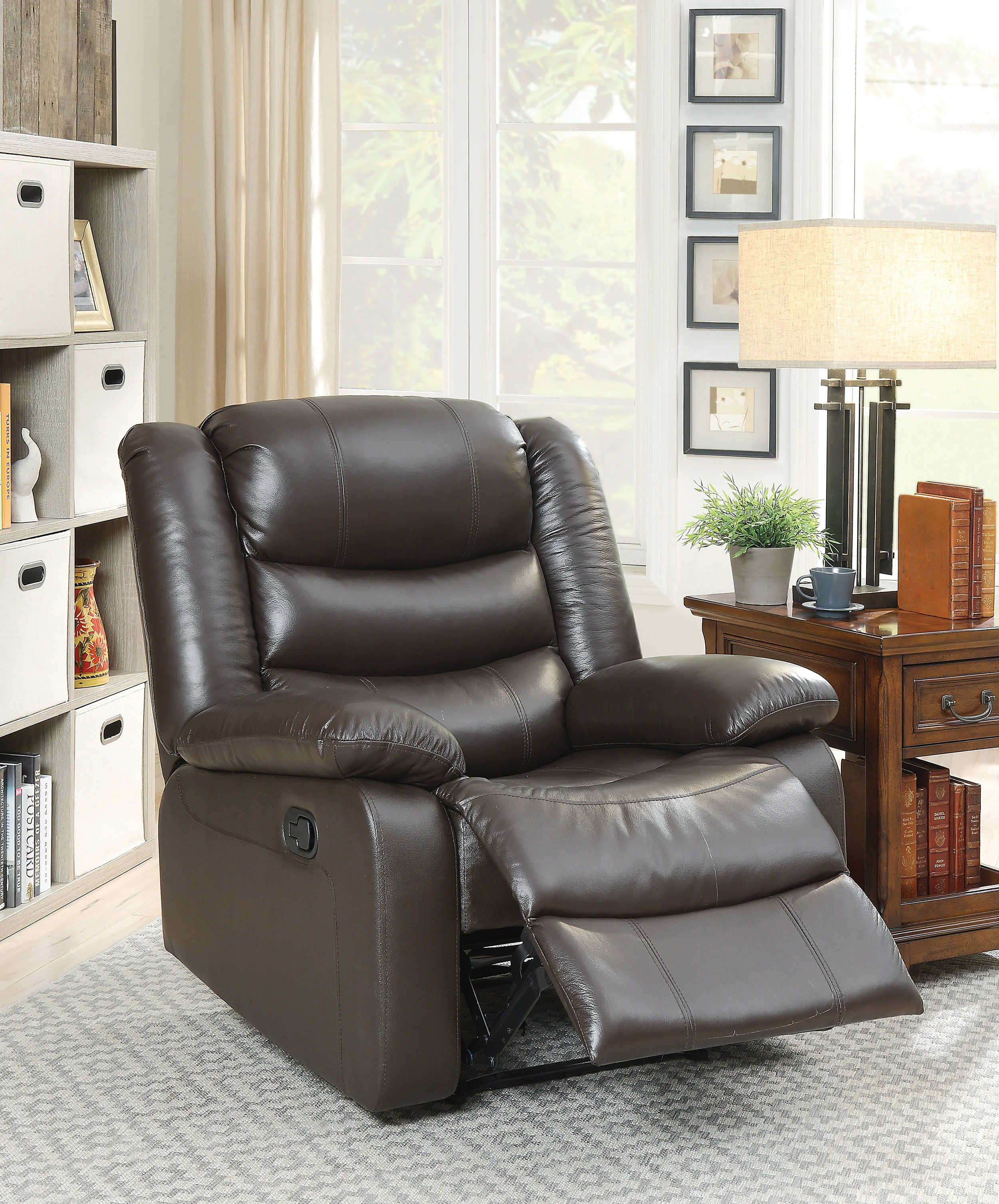 Espresso Recliner Top Grain Leather