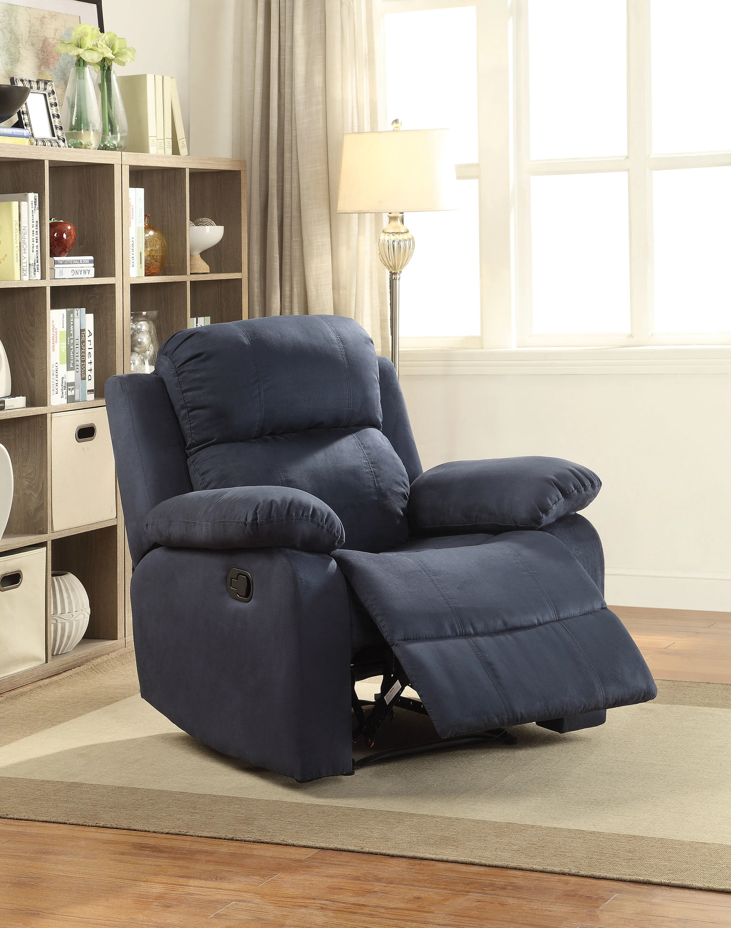 Recliner Blue Microfiber