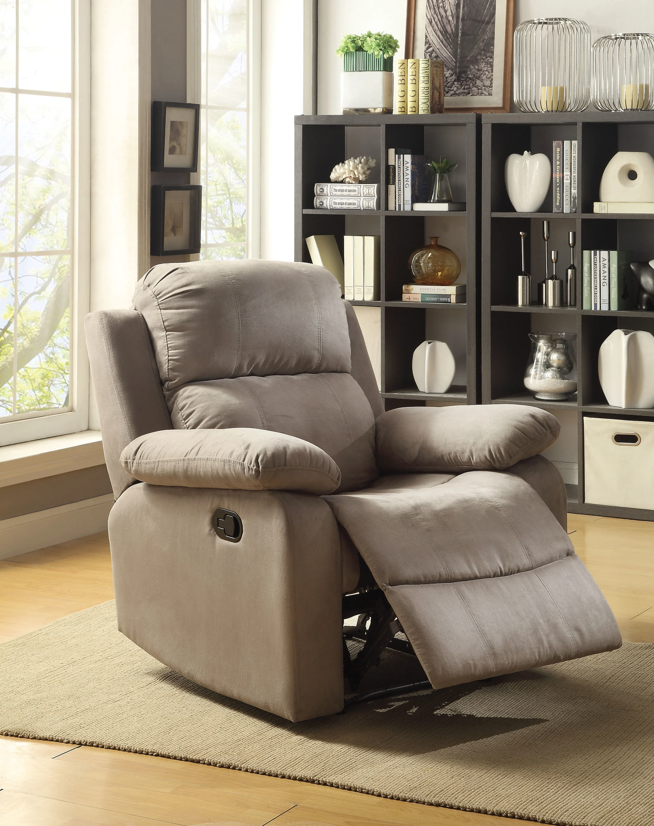 Recliner Grey Microfiber