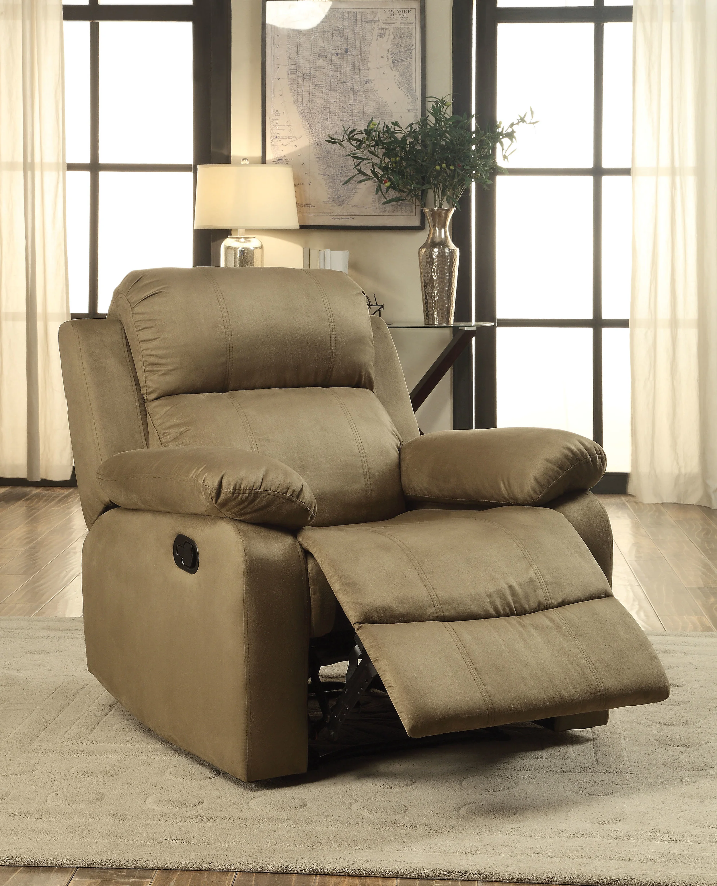 Recliner Olive Microfiber 