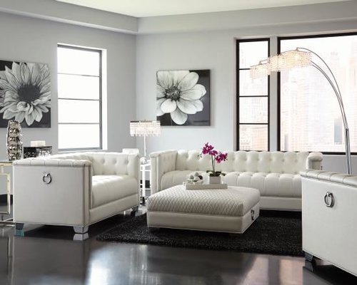 Pearl White Set Decodesign Furniture, White Leather Sofa And Chair Set