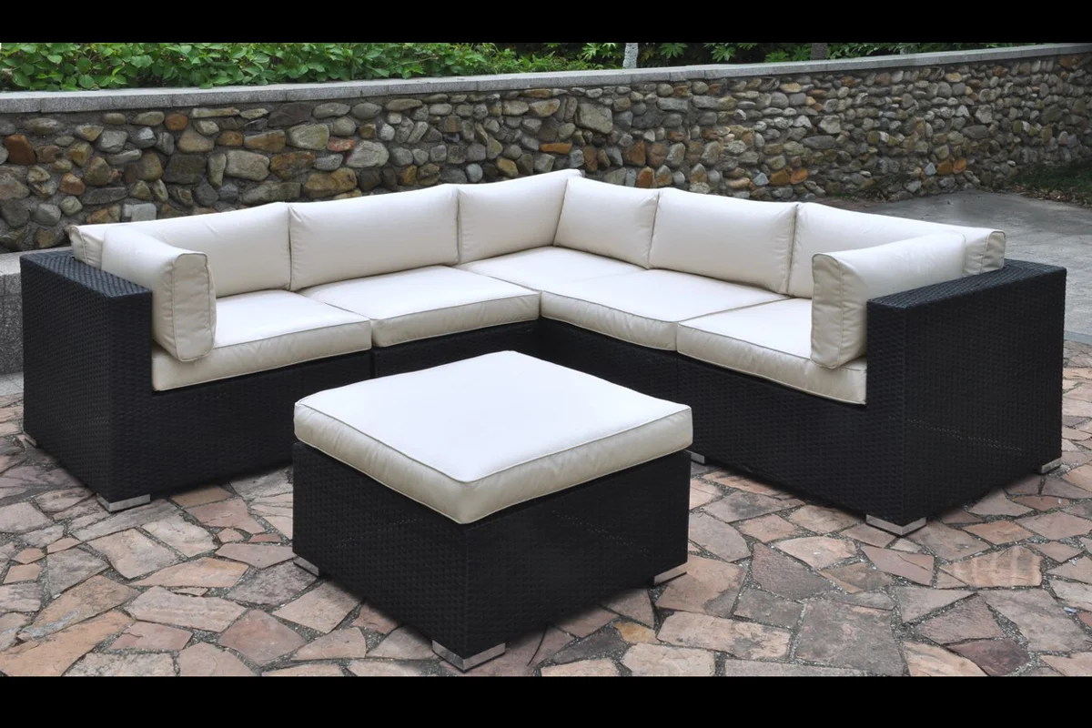 6 Pc Outdoor Patio Sectional Set