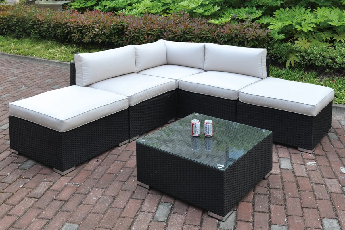 6 Pc Outdoor Patio Sectional Set