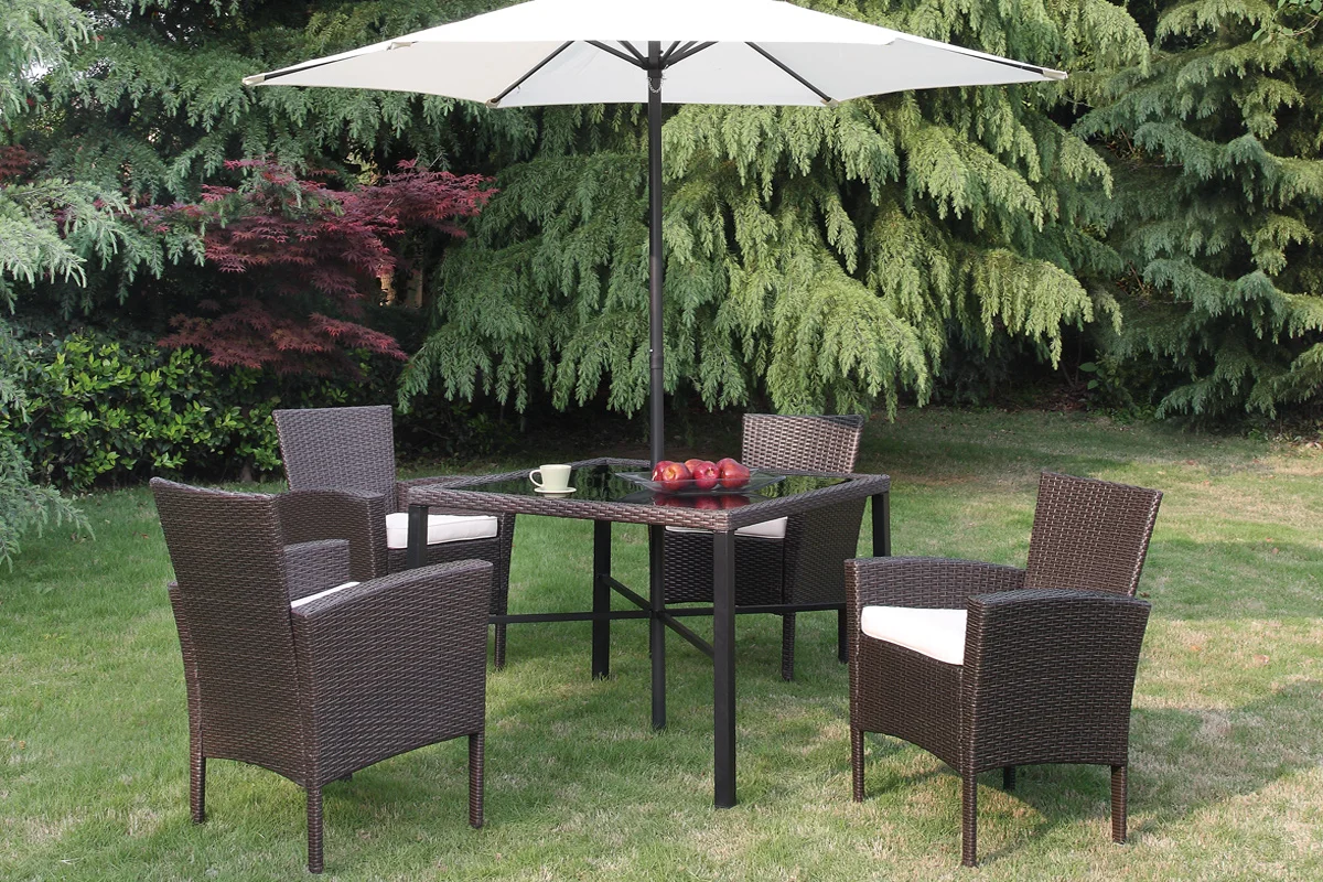 6 Pc Outdoor Patio Table set with Umbrella