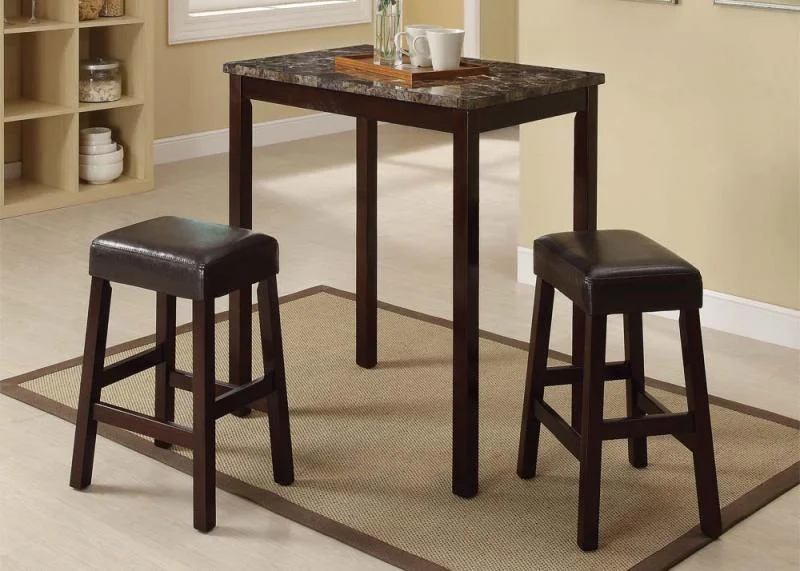 3Pc Counter Height Dining Set