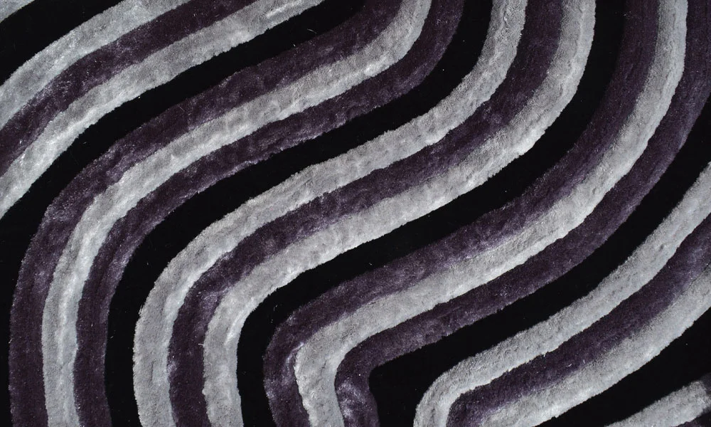 3D Rug Grey Waves Y705G