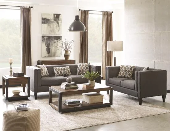Elegant Grey Living Room Set