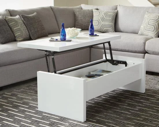 Glossy White Accent Table 