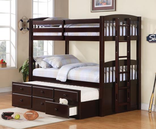 Twin/Twin Bunk Bed Cappuccino 