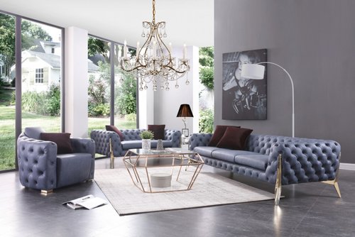 Italian Blue Sofa Set Decodesign Furniture Furniture Store Miami Fl Wholesale Prices