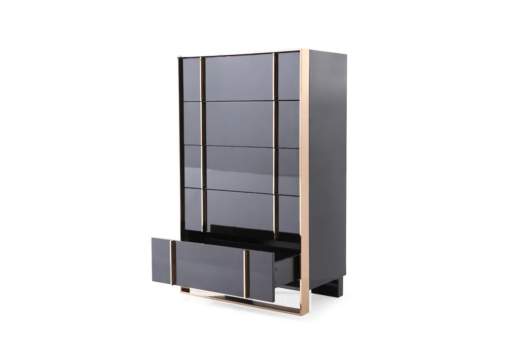 Modern Black and Rosegold Bedroom Set  DecoDesign Furniture | Furniture  Store | Miami Fl | Wholesale Prices