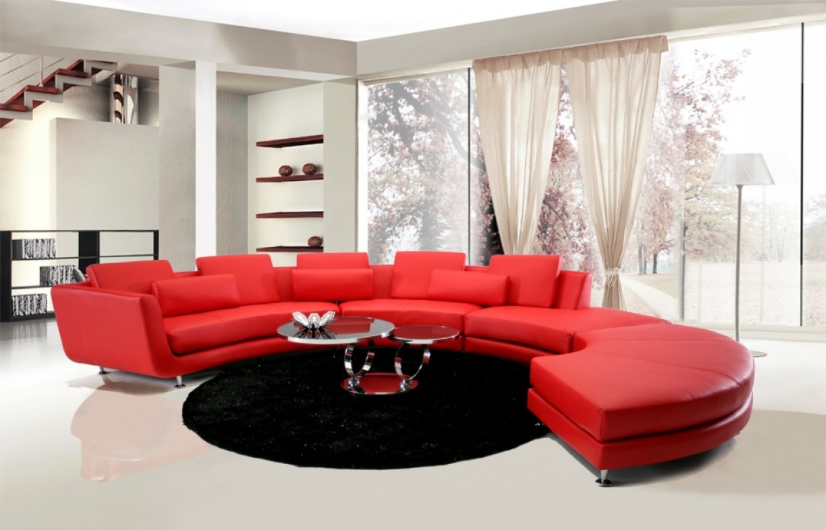 Contemporary Leather Sectional And, Contemporary Leather Sectional