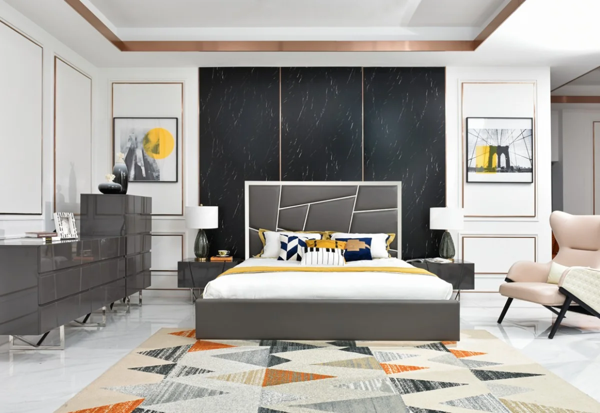 Modern Grey Bedroom Set