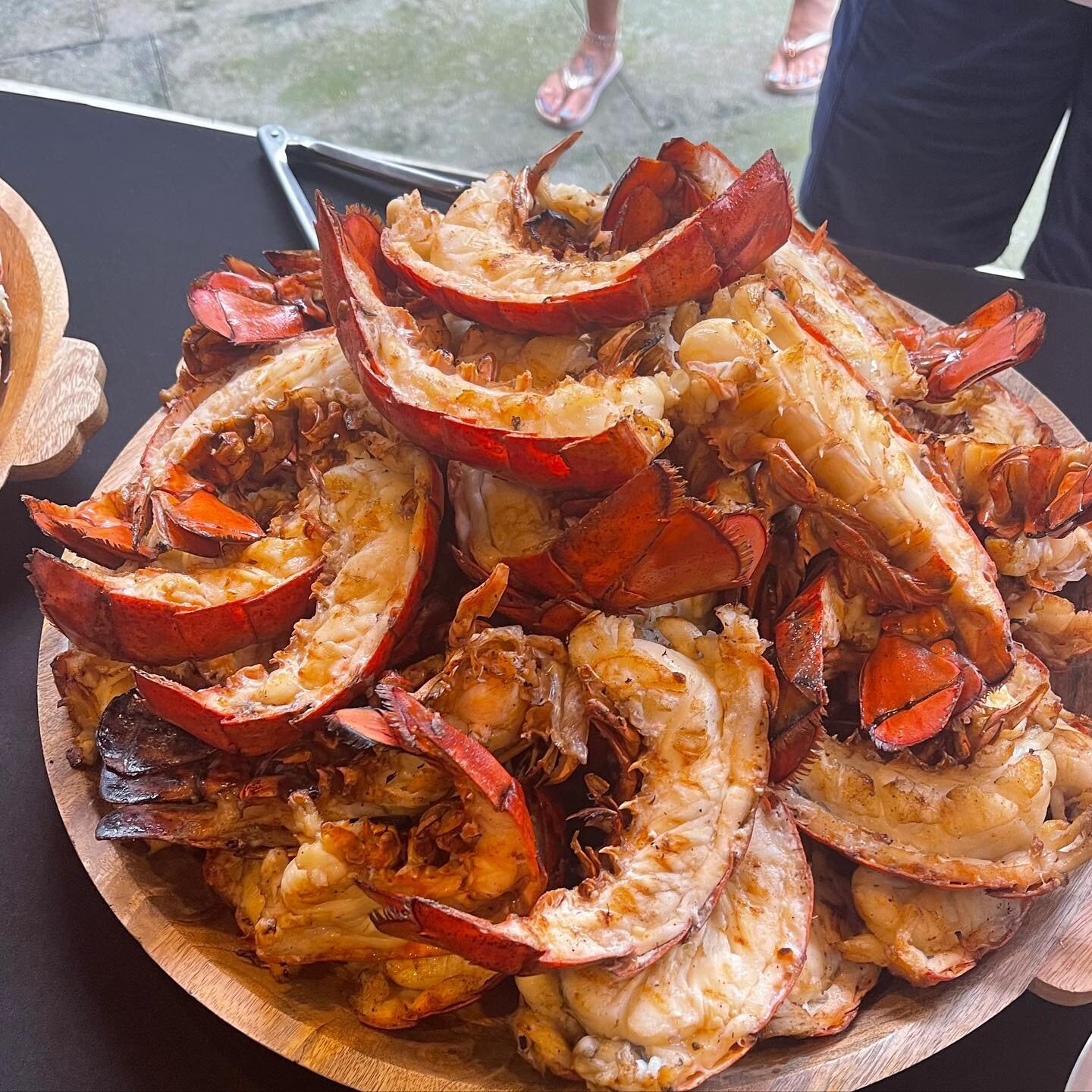 Never too much grilled lobster tail. This corporate event with lobster, king crab, tenderloin and 40 oz. Tomahawk steaks was one of the most serious grill events of the year. Thanks Susan and Dave. It was a pleasure. 
#cheflife #grilling #foodies #fo