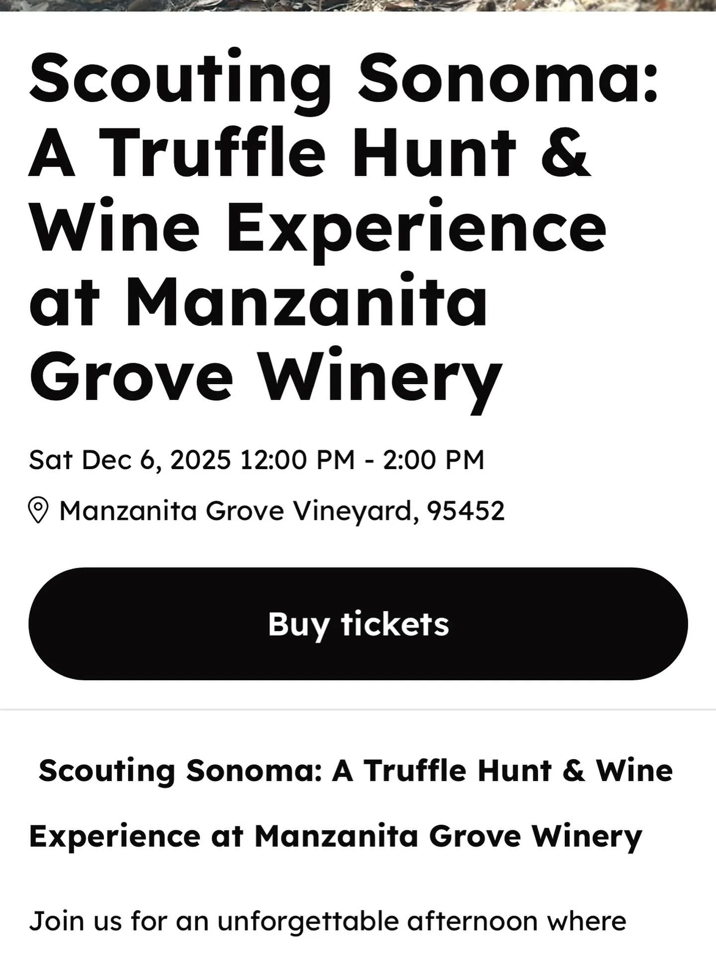 Truffle dogs, hunting and wine tasting oh my!🍷🐾🦮learn more link.in.bio for more details and tickets.