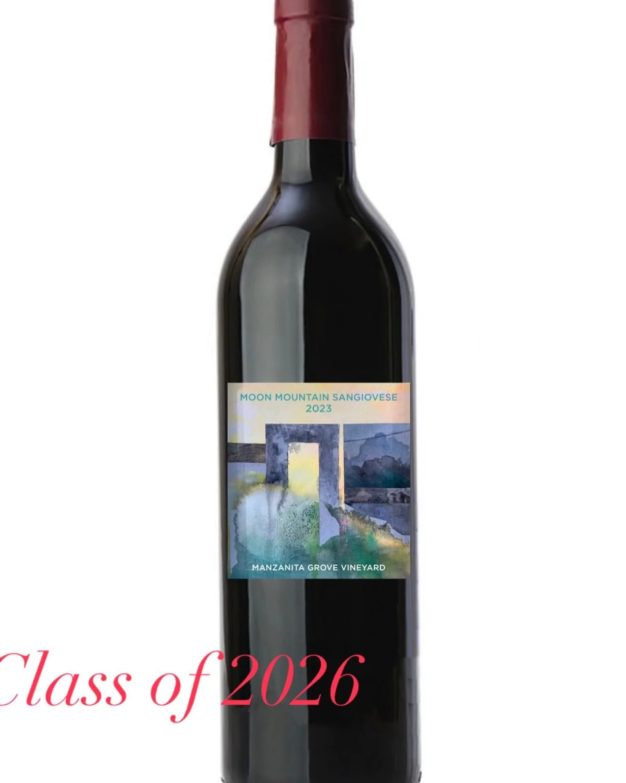 Get a sneak peek at this stunning label for our Sangiovese, crafted by @hughen_starkweather, a bottle to toast the parents of the class of 2026 last chance see link.in bio. 🍷👏 #shoplocal #parents2026 #sonoma #artandwine #bayareaparent